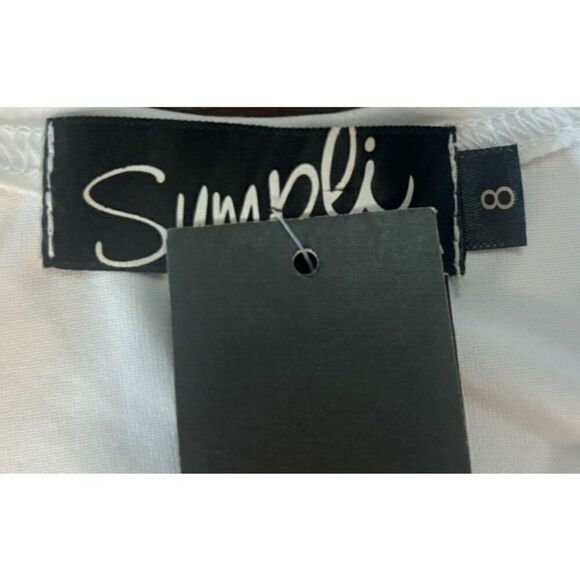 New Sympli Call It A Day Tank Top Shell Size 8 White Classic Minimalist Neutral - Picture 6 of 12
